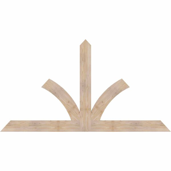 Ekena Millwork Richland Smooth Timber Gable Bracket, Douglas Fir, 84"W x 45"H x 1 1/2"D x 5 1/2"F, 13/12 Pitch GBW084X45X0206RIC00SDF - main